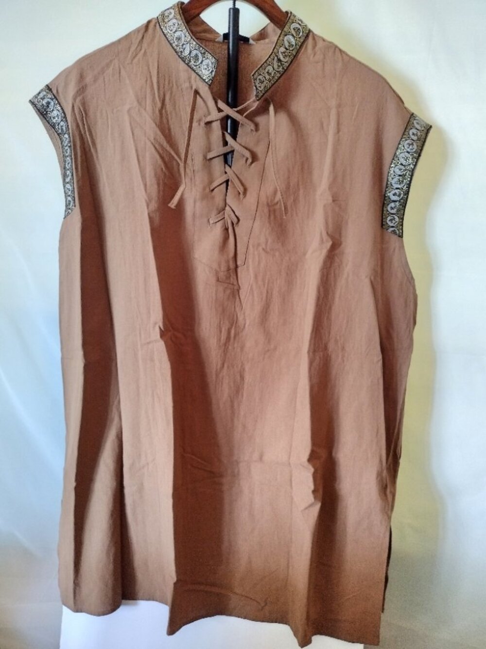 NWOT Tunic Costume Top Medieval Renaissance Pirate Shirt Mens XXL 100% Cotton